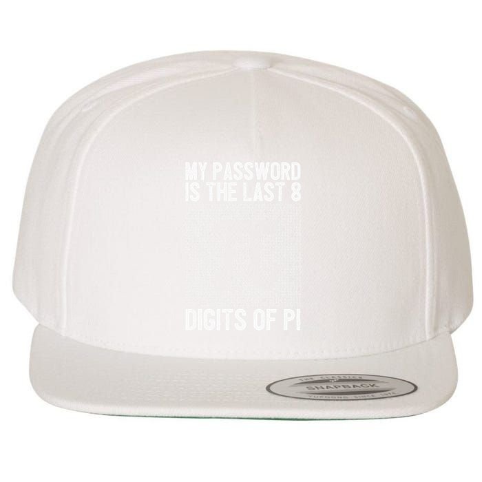 My Password Is The Last 8 Digits Of Pi Day Art Symbol Lover Wool Snapback Cap