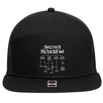 Music Practice Instrument Algorithm Funny Christmas Gift 7 Panel Mesh Trucker Snapback Hat