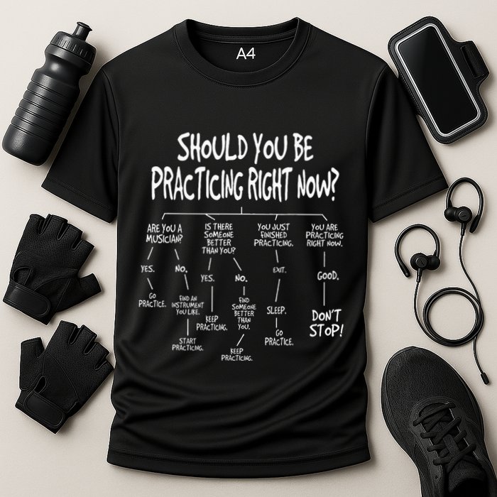 Music Practice Instrument Algorithm Funny Christmas Gift Cooling Performance Crew T-Shirt