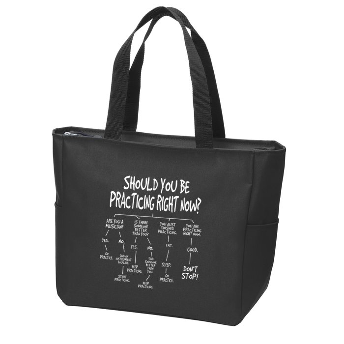 Music Practice Instrument Algorithm Funny Christmas Gift Zip Tote Bag