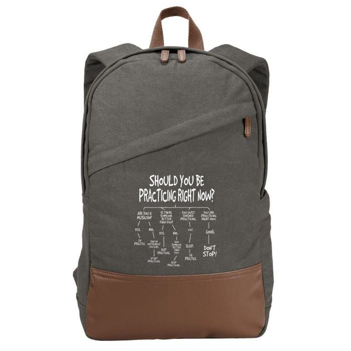 Music Practice Instrument Algorithm Funny Christmas Gift Cotton Canvas Backpack