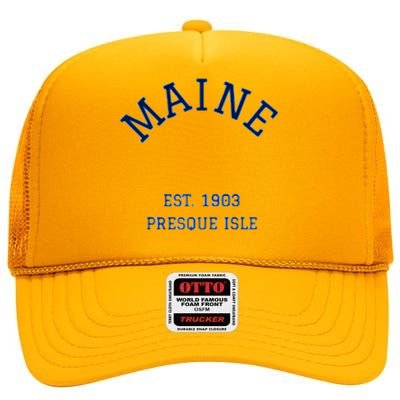 Maine Presque Isle High Crown Mesh Back Trucker Hat