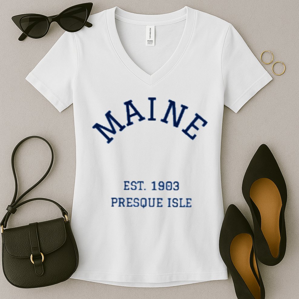 Maine Presque Isle Women's V-Neck T-Shirt
