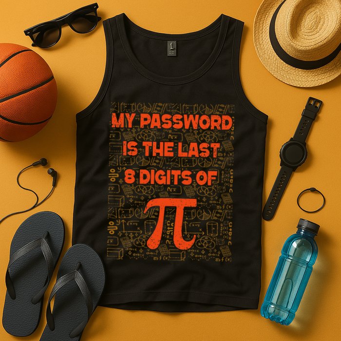My Password Is The Last 8 Digits of Pi Math Geek Nerd Pi Tank Top