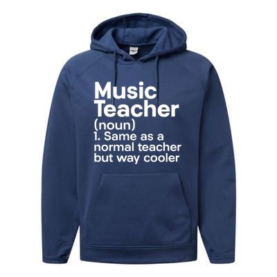 Music Professor Instrut School Gift Definition Music Teacher Gift Performance Fleece Hoodie