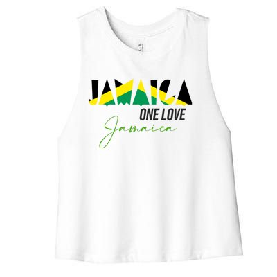 Men Patriotic Jamaican Flag Jamaica Cool Gift Women's Racerback Cropped Tank