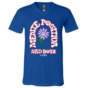 Mente Positiva Junior Corridos Tumbados H Belicos Sad V-Neck T-Shirt