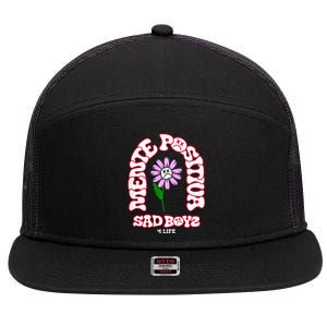 Mente Positiva Junior Corridos Tumbados H Belicos Sad 7 Panel Mesh Trucker Snapback Hat