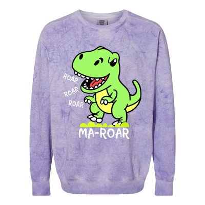 Maroar Passover Jewish Holiday Dinosaur Dino Colorblast Crewneck Sweatshirt