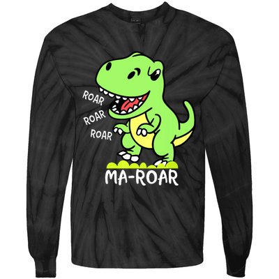 Maroar Passover Jewish Holiday Dinosaur Dino Tie-Dye Long Sleeve Shirt