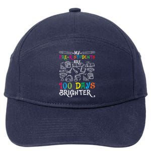 My Pre K Students Are 100 Days Brighter Happy 100th Day Cute Gift 7-Panel Snapback Hat