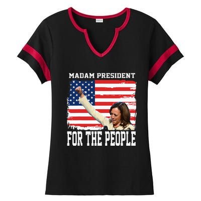 Madam President Kamala Ladies Halftime Notch Neck Tee