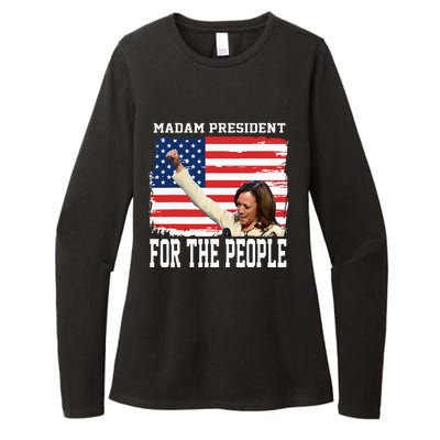 Madam President Kamala Womens CVC Long Sleeve Shirt