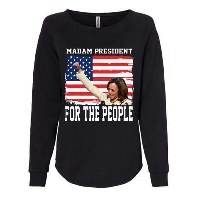 Madam President Kamala Womens California Wash Sweatshirt