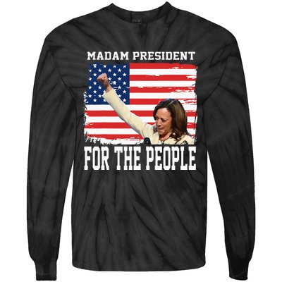 Madam President Kamala Tie-Dye Long Sleeve Shirt