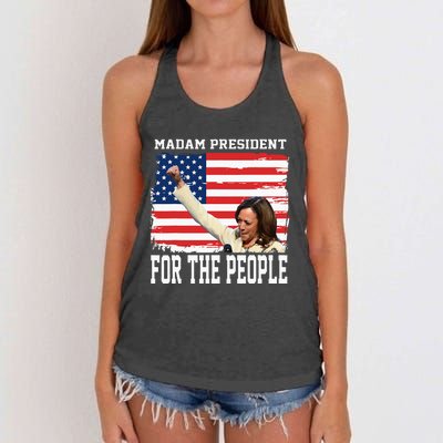 Madam President Kamala Women's Knotted Racerback Tank