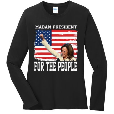 Madam President Kamala Ladies Long Sleeve Shirt