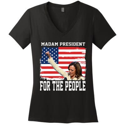 Madam President Kamala Women's V-Neck T-Shirt