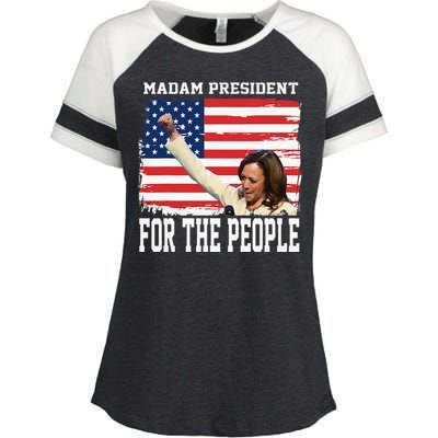 Madam President Kamala Enza Ladies Jersey Colorblock Tee