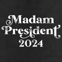 Madam President Kamala Harris 2024 7 Panel Mesh Trucker Snapback Hat