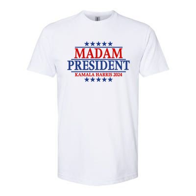 Madam President Kamala Harris 2024 Vote Democrat Beat Trump Softstyle CVC T-Shirt