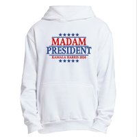 Madam President Kamala Harris 2024 Vote Democrat Beat Trump Urban Pullover Hoodie