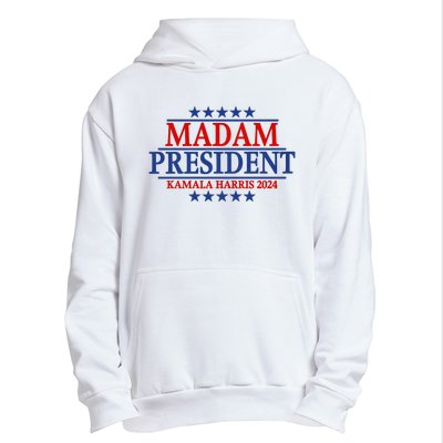 Madam President Kamala Harris 2024 Vote Democrat Beat Trump Urban Pullover Hoodie