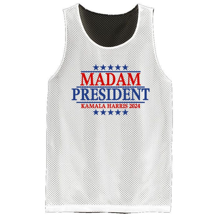 Madam President Kamala Harris 2024 Vote Democrat Beat Trump Mesh Reversible Basketball Jersey Tank