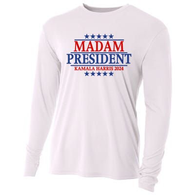 Madam President Kamala Harris 2024 Vote Democrat Beat Trump Cooling Performance Long Sleeve Crew