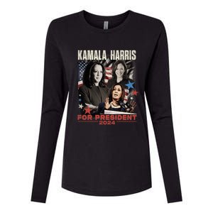 Madam President Kamala Harris WeRe Not Going Back 2024 Womens Cotton Relaxed Long Sleeve T-Shirt