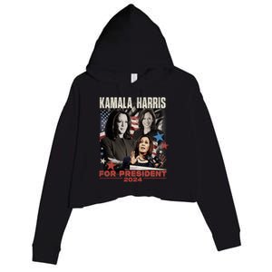 Madam President Kamala Harris WeRe Not Going Back 2024 Crop Fleece Hoodie