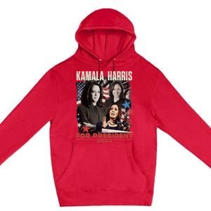 Madam President Kamala Harris WeRe Not Going Back 2024 Premium Pullover Hoodie