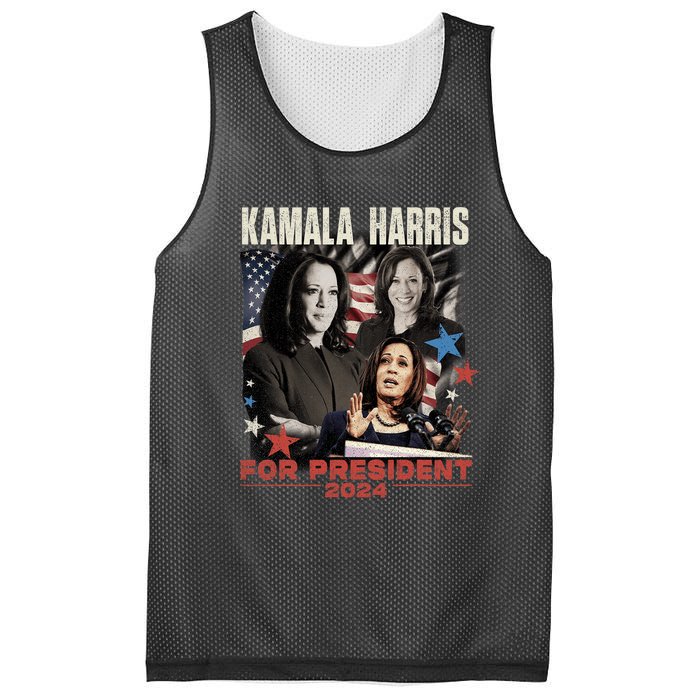 Madam President Kamala Harris WeRe Not Going Back 2024 Mesh Reversible Basketball Jersey Tank