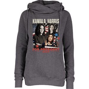 Madam President Kamala Harris WeRe Not Going Back 2024 Womens Funnel Neck Pullover Hood