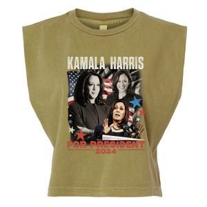 Madam President Kamala Harris WeRe Not Going Back 2024 Garment-Dyed Women's Muscle Tee