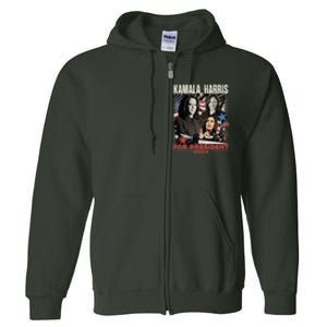 Madam President Kamala Harris WeRe Not Going Back 2024 Full Zip Hoodie