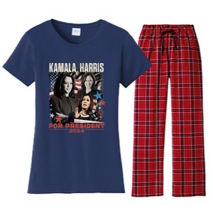 Madam President Kamala Harris WeRe Not Going Back 2024 Women's Flannel Pajama Set