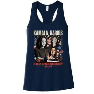 Madam President Kamala Harris WeRe Not Going Back 2024 Women's Racerback Tank