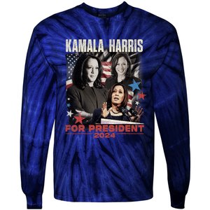 Madam President Kamala Harris WeRe Not Going Back 2024 Tie-Dye Long Sleeve Shirt