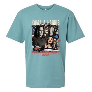 Madam President Kamala Harris WeRe Not Going Back 2024 Sueded Cloud Jersey T-Shirt