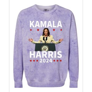 Madam President Kamala Colorblast Crewneck Sweatshirt