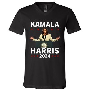 Madam President Kamala V-Neck T-Shirt