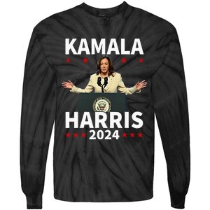 Madam President Kamala Tie-Dye Long Sleeve Shirt