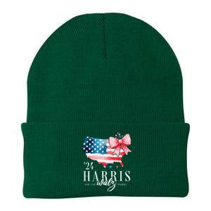 Madam President Kamala Harris 2024 Coquette Clothes Tim Walz Knit Cap Winter Beanie