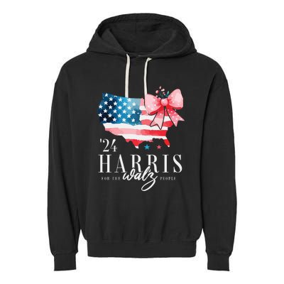 Madam President Kamala Harris 2024 Coquette Clothes Tim Walz Garment-Dyed Fleece Hoodie