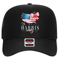 Madam President Kamala Harris 2024 Coquette Clothes Tim Walz High Crown Mesh Back Trucker Hat