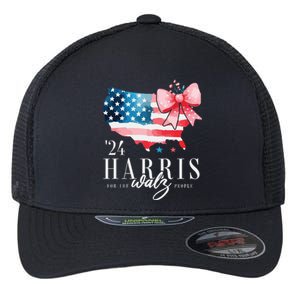 Madam President Kamala Harris 2024 Coquette Clothes Tim Walz Flexfit Unipanel Trucker Cap