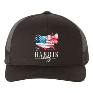 Madam President Kamala Harris 2024 Coquette Clothes Tim Walz Yupoong Adult 5-Panel Trucker Hat