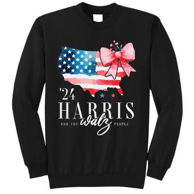 Madam President Kamala Harris 2024 Coquette Clothes Tim Walz Sweatshirt