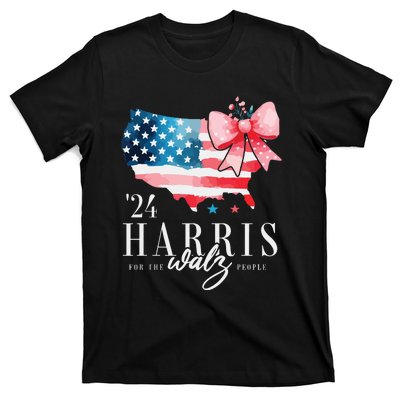 Madam President Kamala Harris 2024 Coquette Clothes Tim Walz T-Shirt